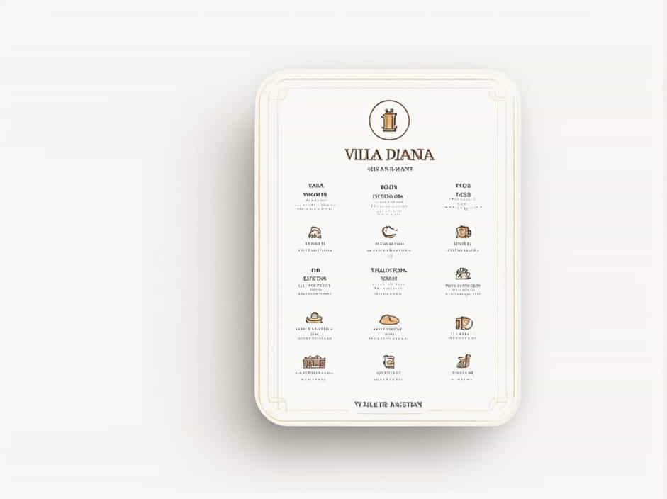 Villa Dianna Italian Restaurant Menu With Prices