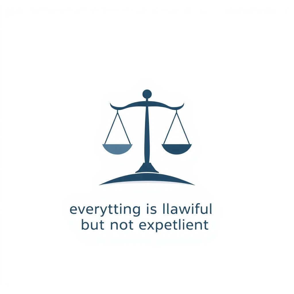 Everything Is Lawful But Not Expedient