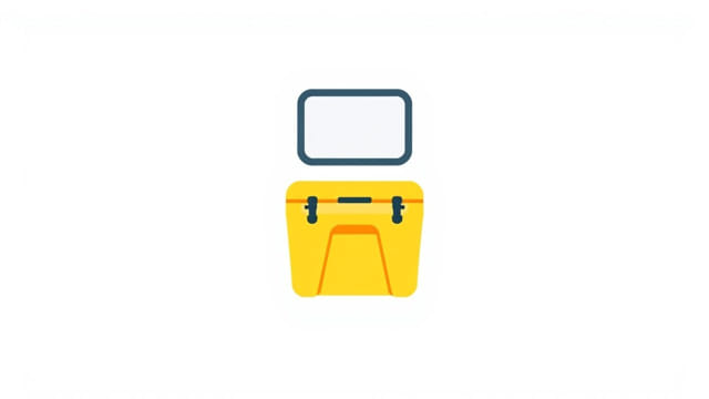 Yellow Igloo Cooler With Wheels