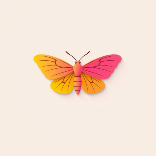 Yellow And Pink Moth