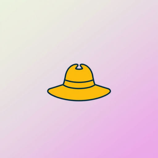 Yellow Broad Brimmed Hat